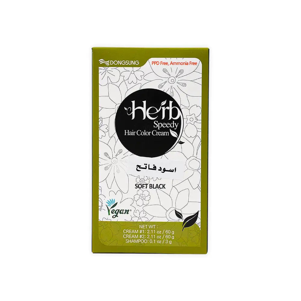 Herb Speedy Hair Color Cream-Soft Black