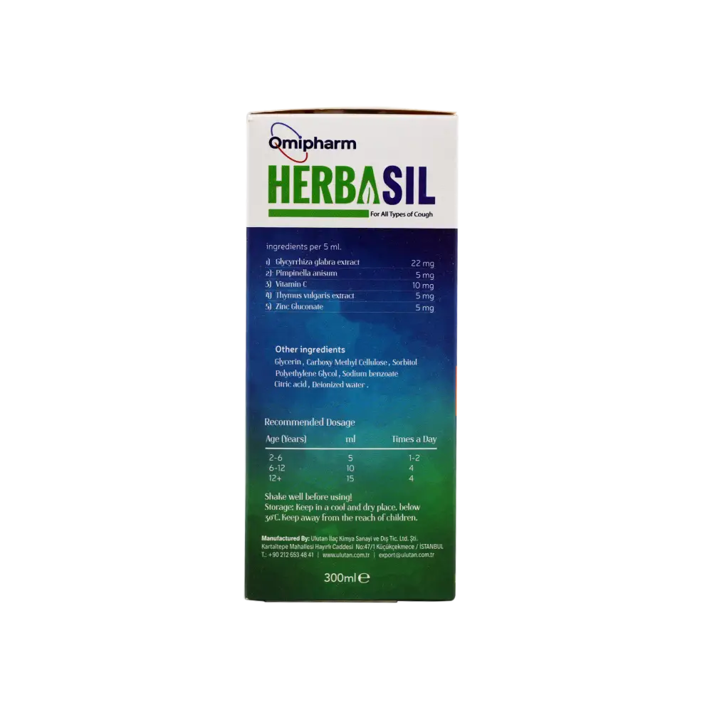 HERBASIL HERBAL SYRUP WITH ZINC 300ML