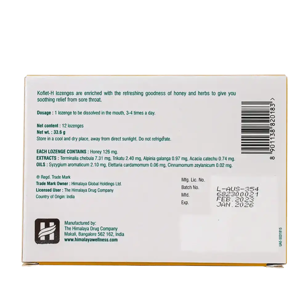 HIMALYA - HIMALAYA KOFLET - H GINGER 12LOZ - Pharmazone - 