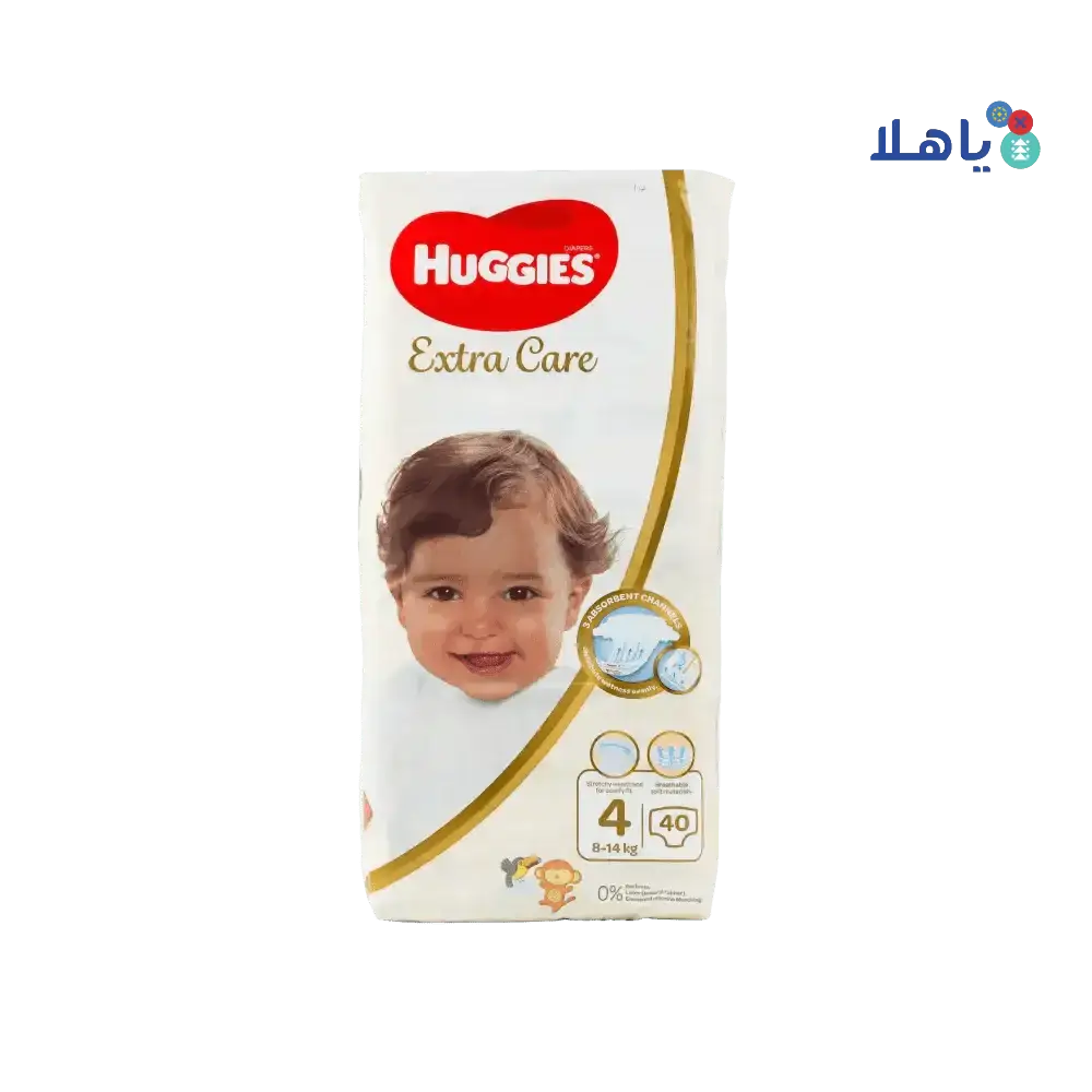 Huggies - Huggies Extra Care No.4 (8 - 14kg) 40pcs - Pharmazone - 