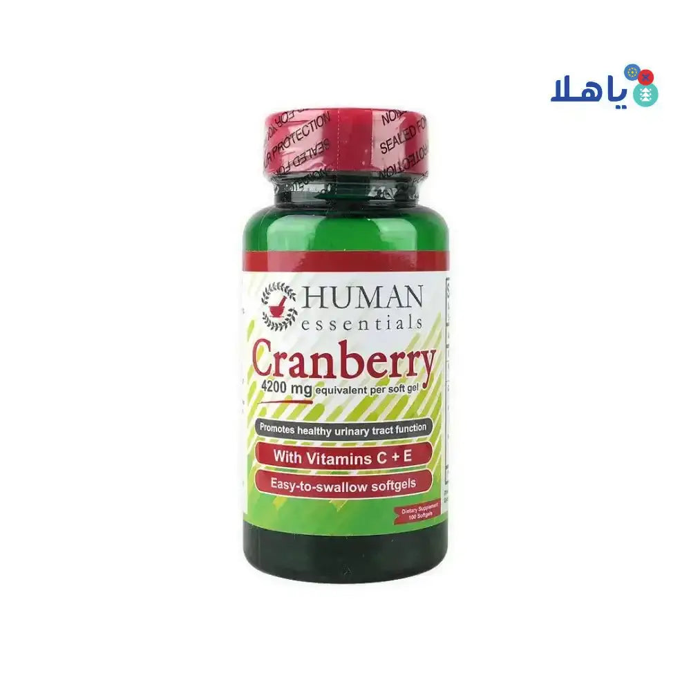 HUMAN - HUMAN CRANBERRY 4200MG 100SOFTGELS - Pharmazone - 