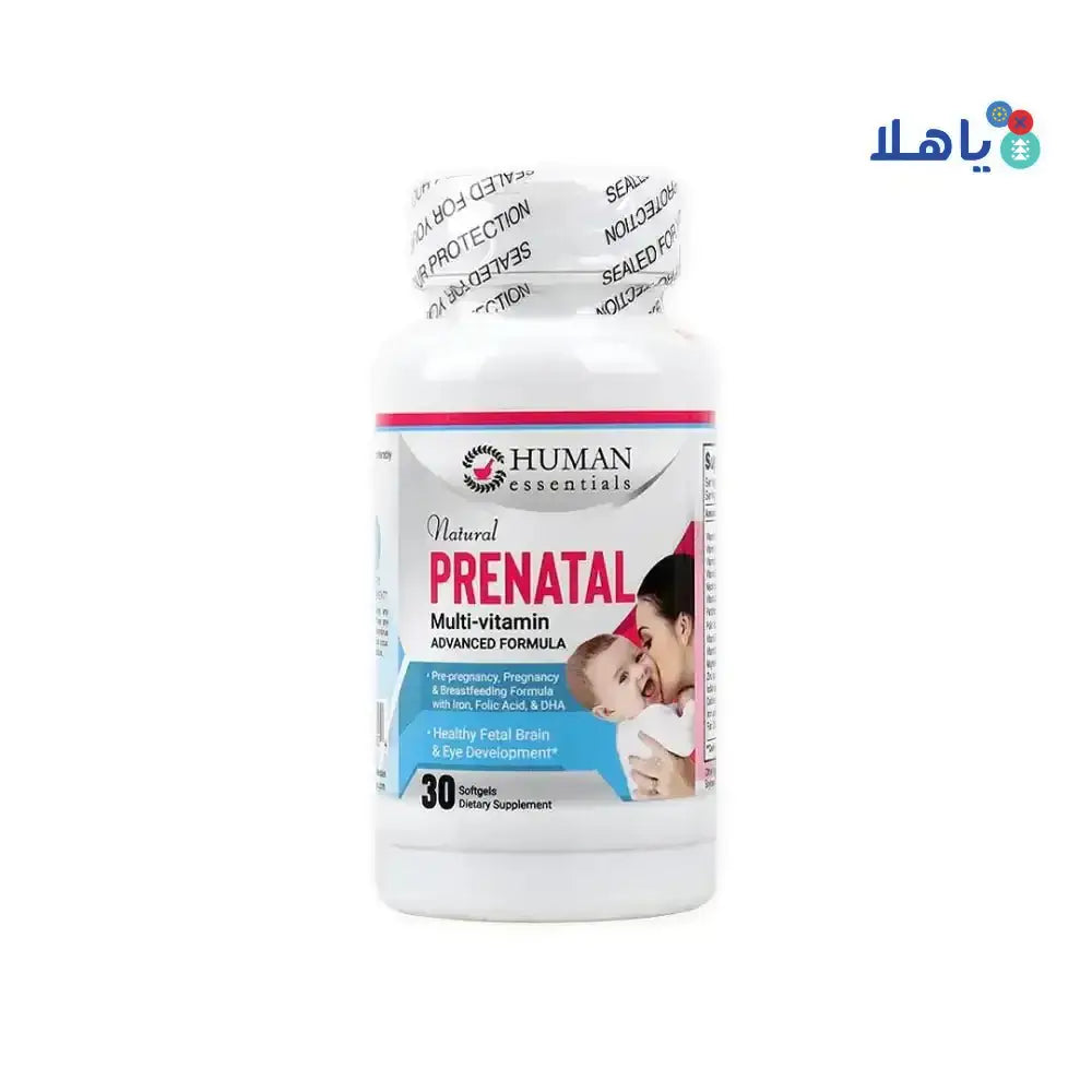 HUMAN - Human Essentials Natural Prenatal Multi - Vitamin 30 Softgels - Pharmazone - 