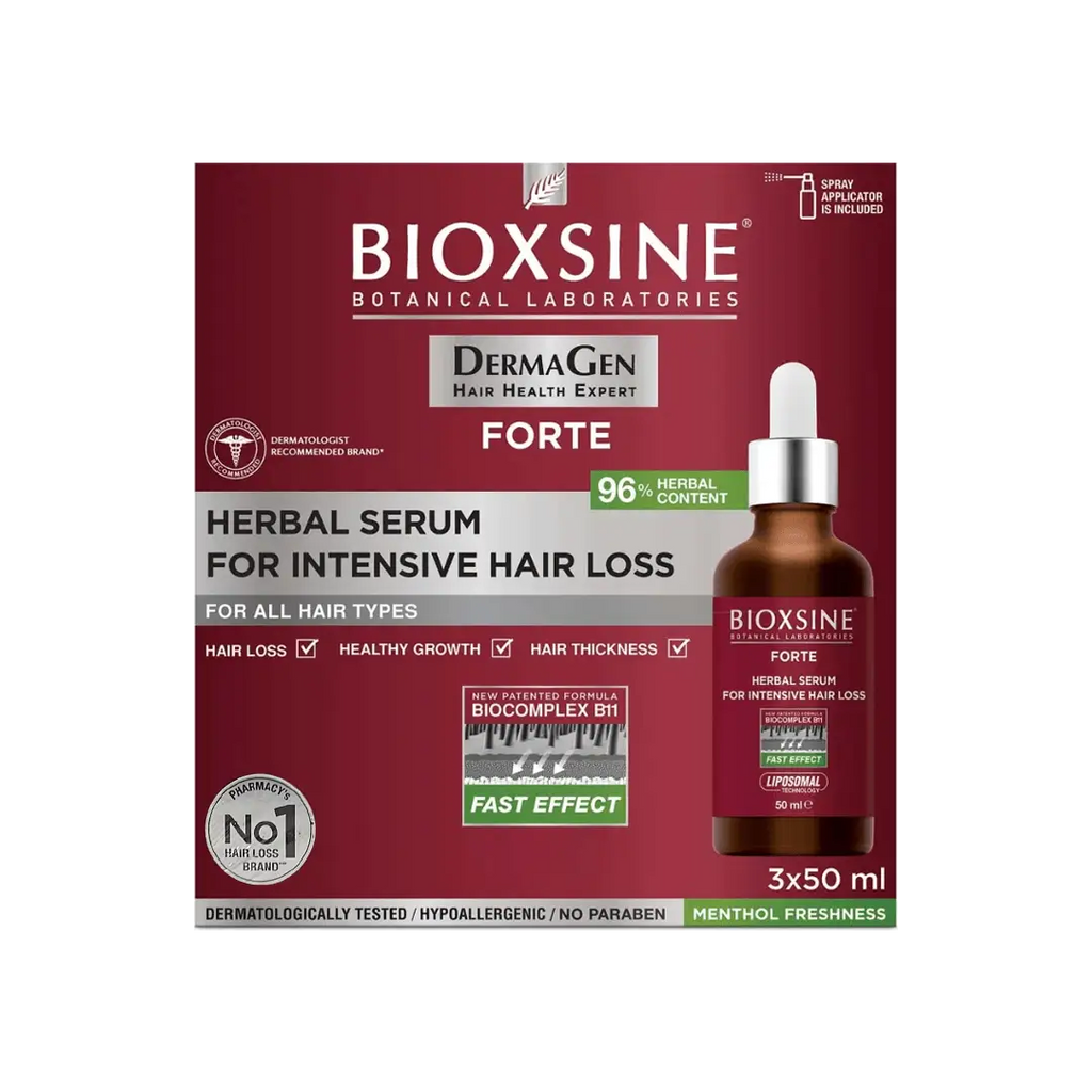 Bioxcin Forte Herbal Serum For Intensive Hair Loss 3x50ml