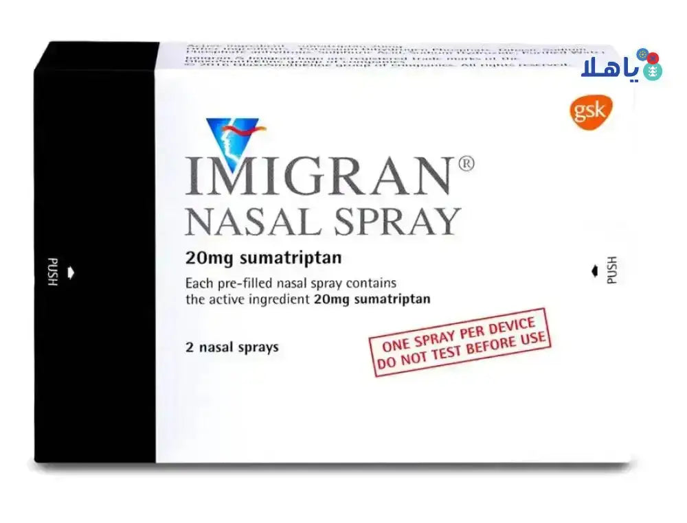 GSK - IMIGRAN 20MG NASAL SPRAY 2PCS - Pharmazone - 