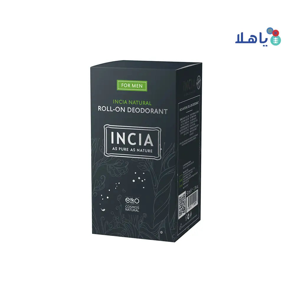 INCIA NATURAL ROLL-ON DEODORANT FOR MEN 50ML