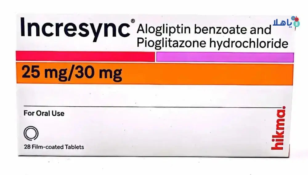 HIKMA PHARMACEUTICALS - Incresync 25/30mg 28 Tablets - Pharmazone - 