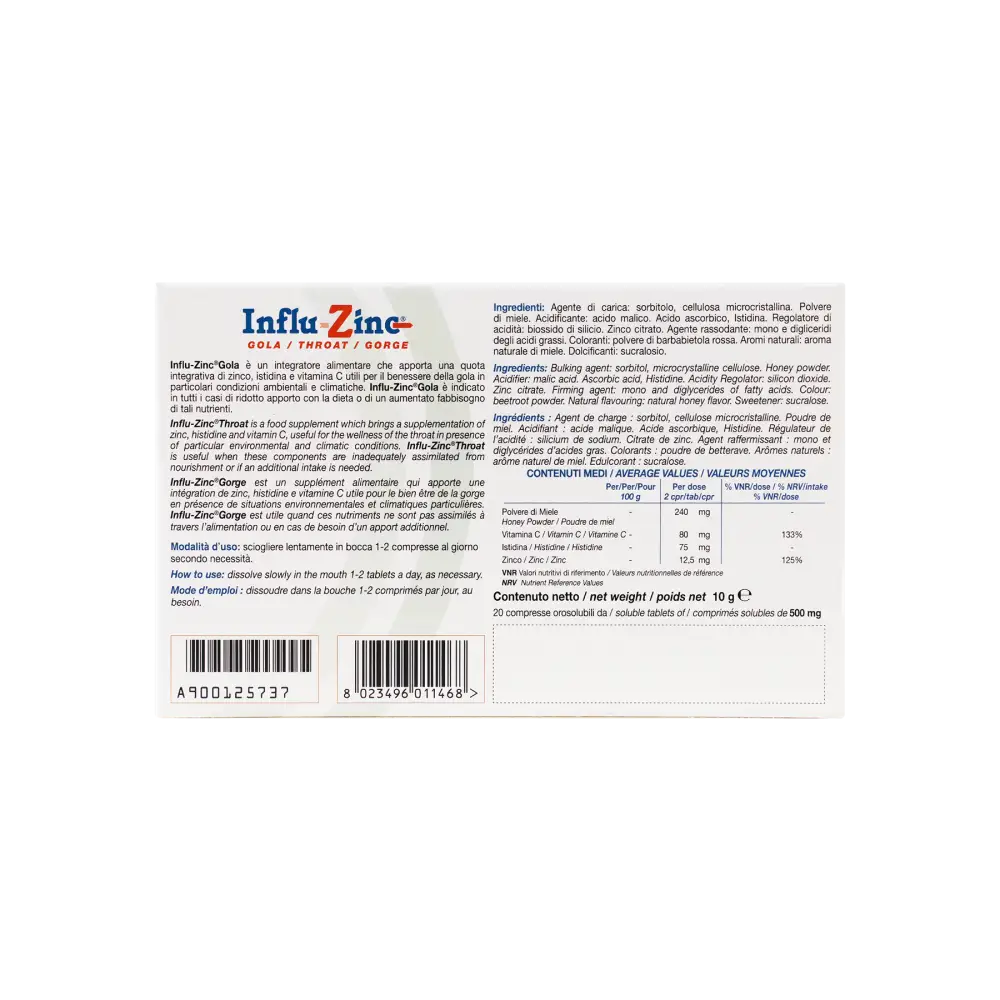 INFLU-ZINC THROAT 20TAB