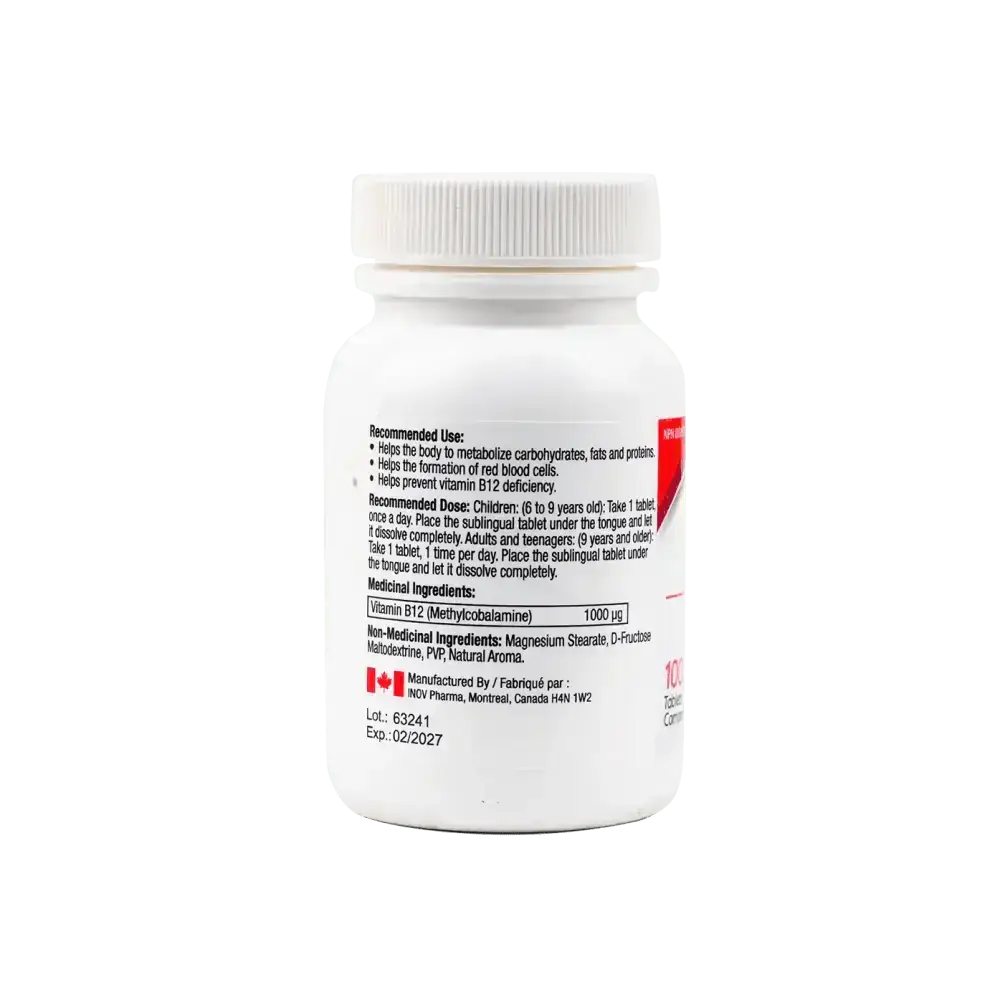 Inov Pharma - Inov Pharma Sublingual B12 1000mcg 100Tablets - Pharmazone - 