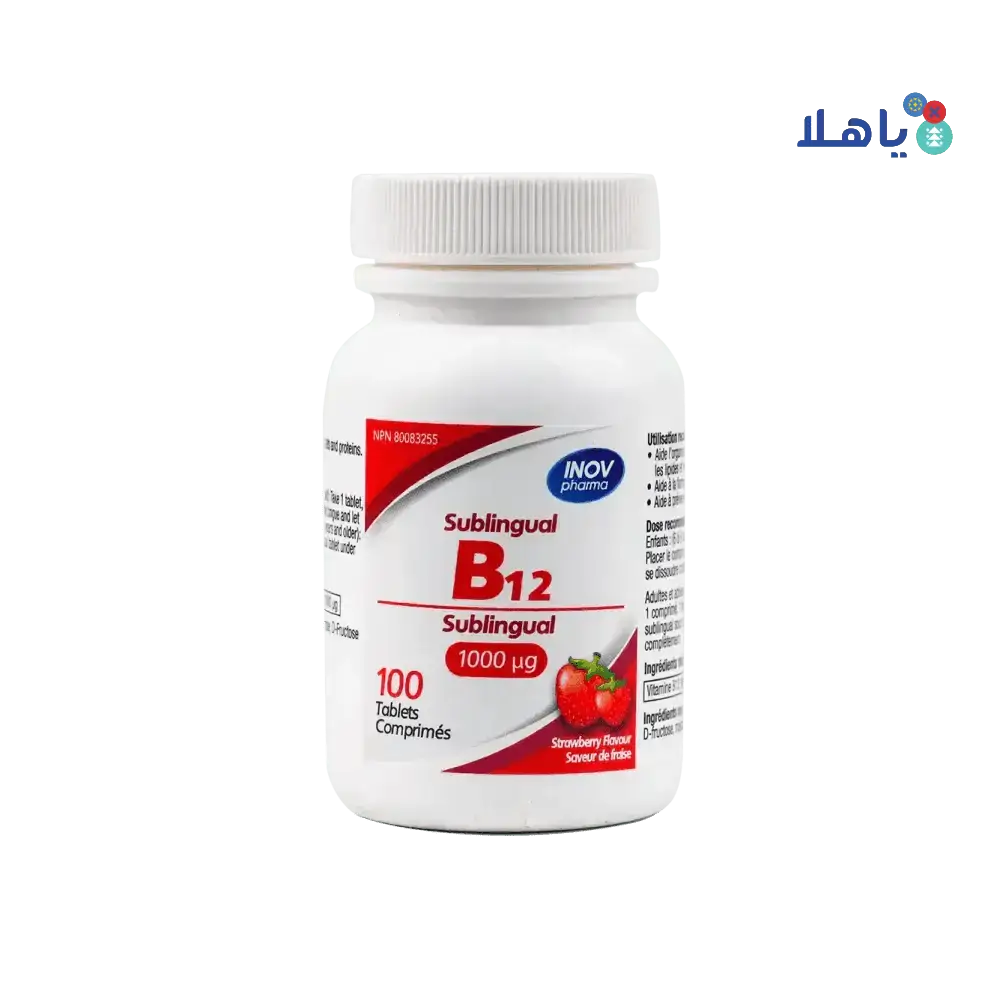 Inov Pharma - Inov Pharma Sublingual B12 1000mcg 100Tablets - Pharmazone - 