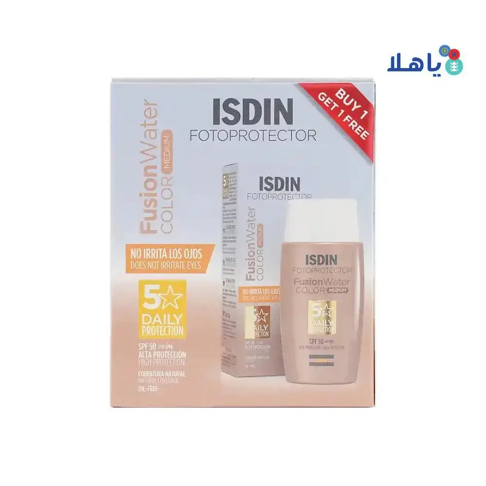 ISDIN - Isdin FotoProtector Fusion Water Color Medium SPF50 50ml 1+1 - Pharmazone - 