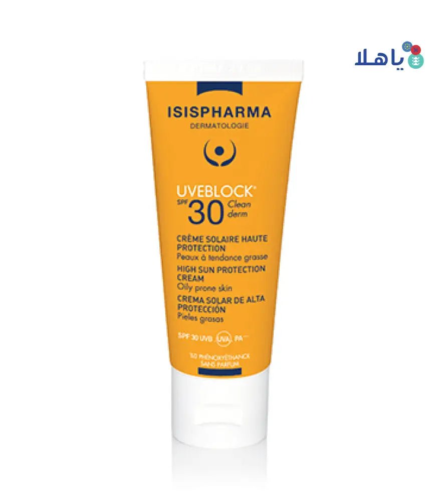 ISIS PHARMA - ISIS UVeblock 30 Clean Derm 40Ml(IsisUV30) - Pharmazone - 