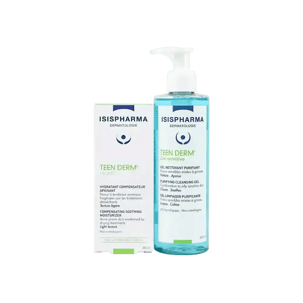 Pharmazone - Isis Teen Derm Moisturizer + Cleansing Gel - Set - Pharmazone - 