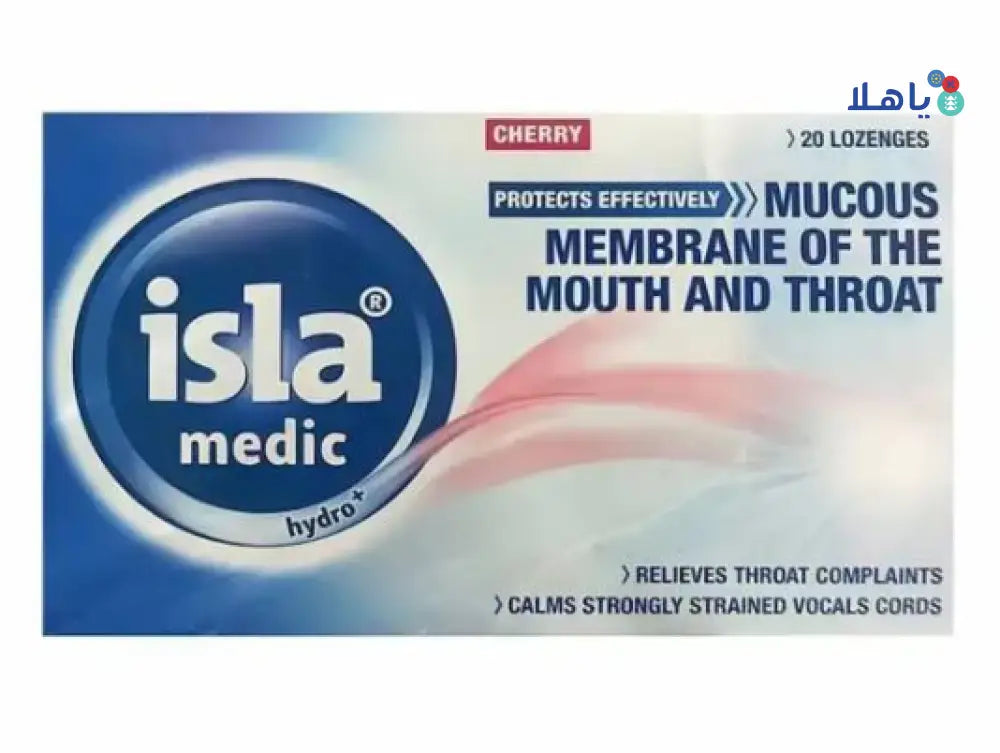 Isla Medic Hydro+ Throat 20 Lozenges - Cherry