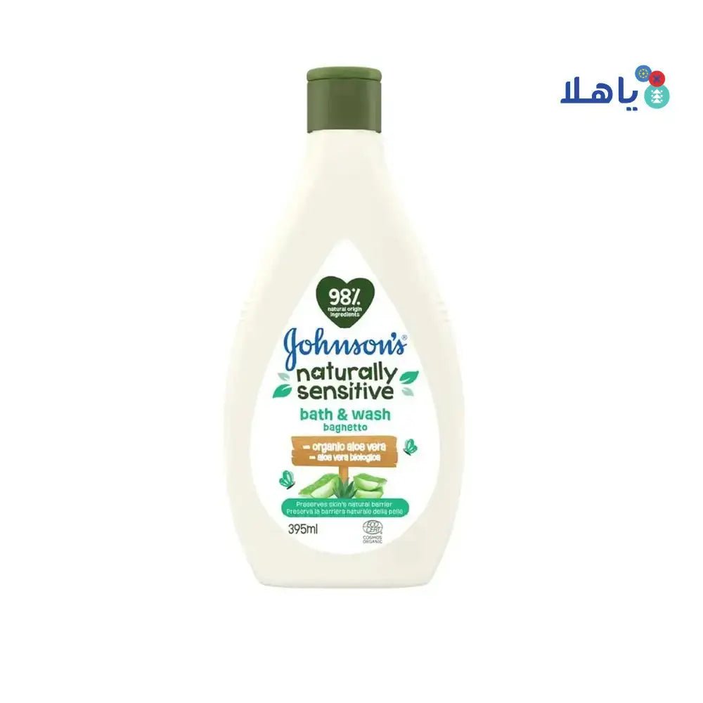 J&J - Johnson's Naturally Sensitive Aloevera Head - To - Toe Wash 395m - Pharmazone - 