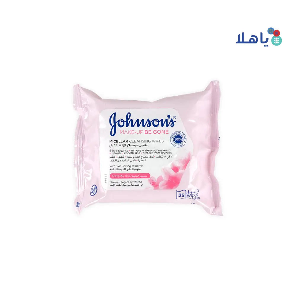 Johnson's Micellar Cleansing Wipes 25Pcs-Normal