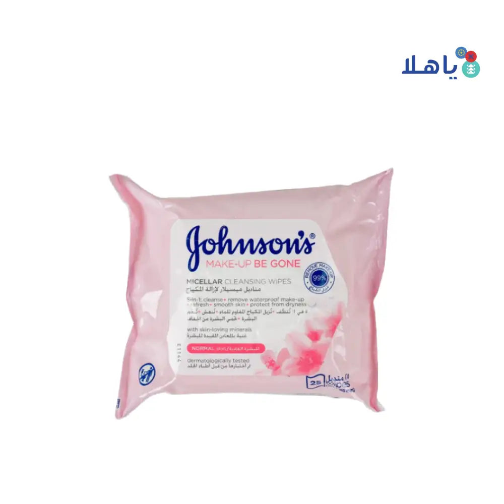 JohnsonMakeupBeGoneMicellarCleansing25Wipes