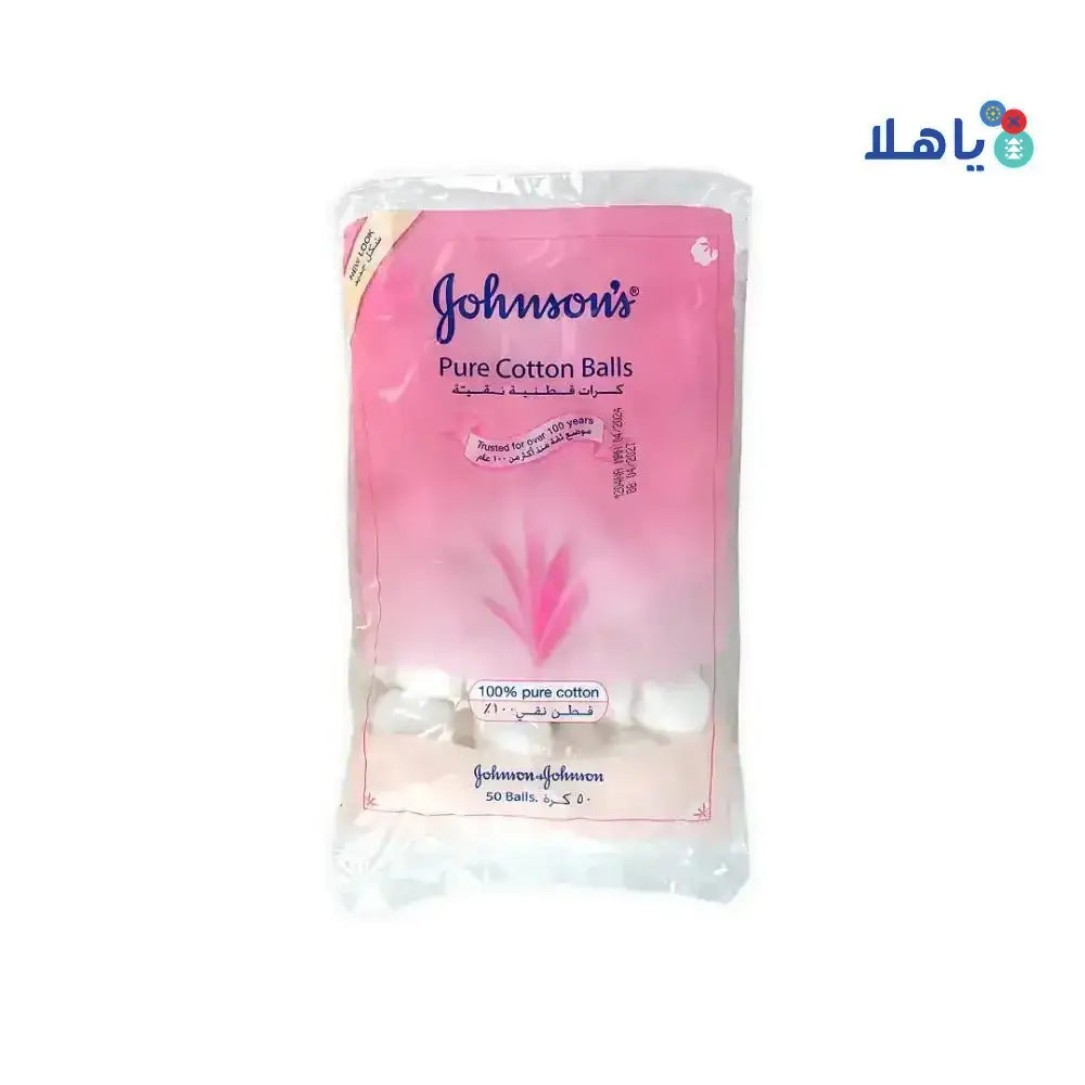 J&J - Johnson's Pure Cotton 50Balls - Pharmazone - 