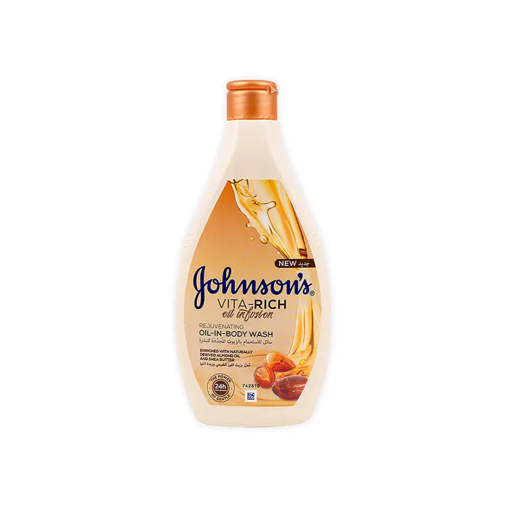 Johnson's Vita-Rich Oil-In-Body Wash 400ml-Almond & Shea But