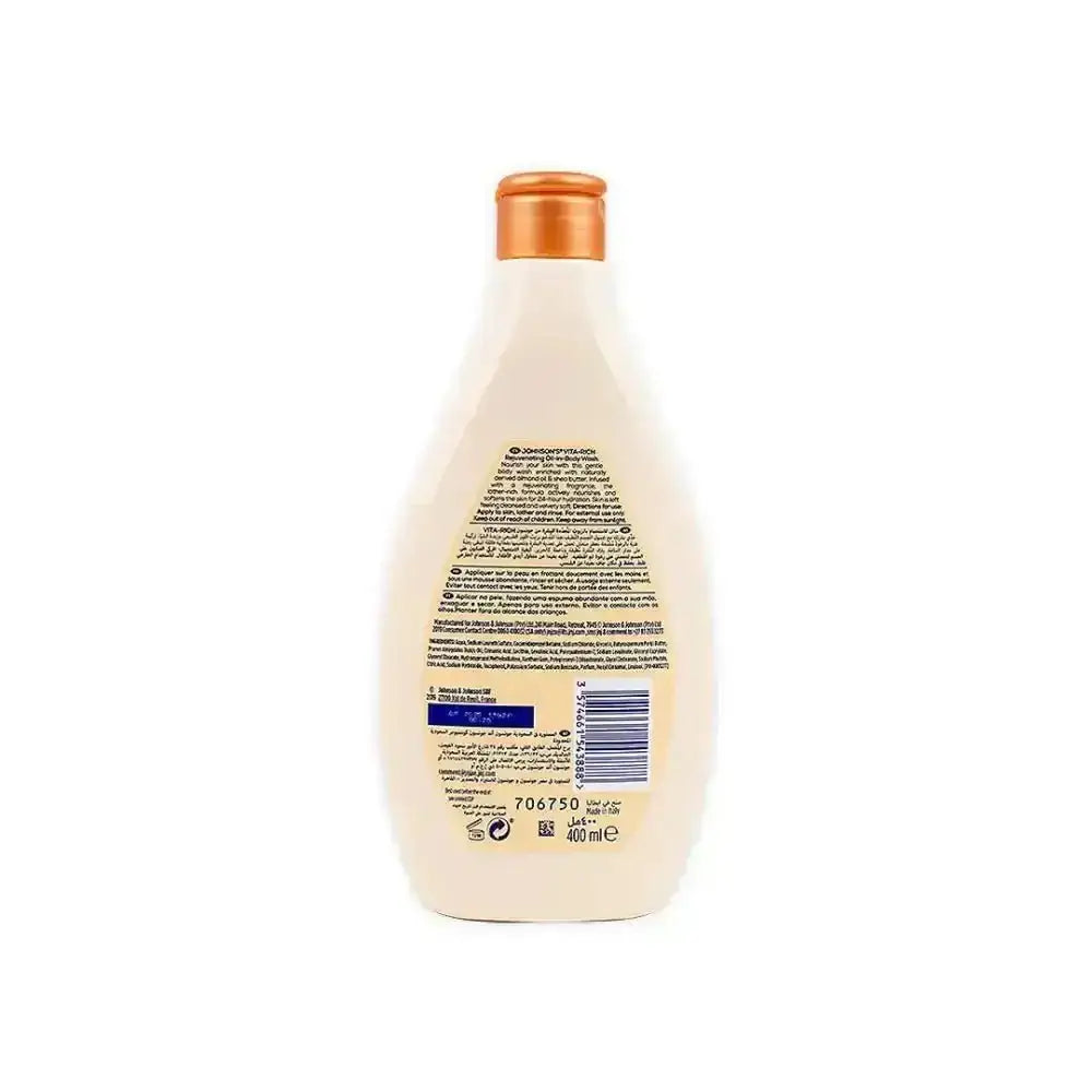 J&J - Johnson's Vita - Rich Oil - In - Body Wash 400ml - Almond & Shea But - Pharmazone - 