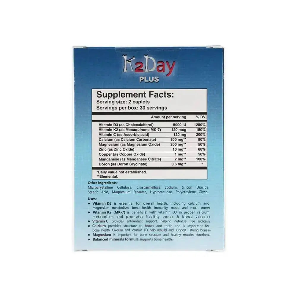 PURALIFE - K2Day Plus 60 Caplets - Pharmazone - 