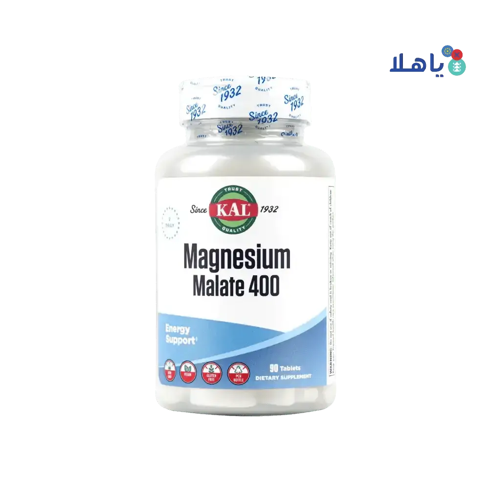 NUTRACEUTICAL CORP. - KAL MAGNESIUM MALATE 400MG 90 TABLETS - Pharmazone - 