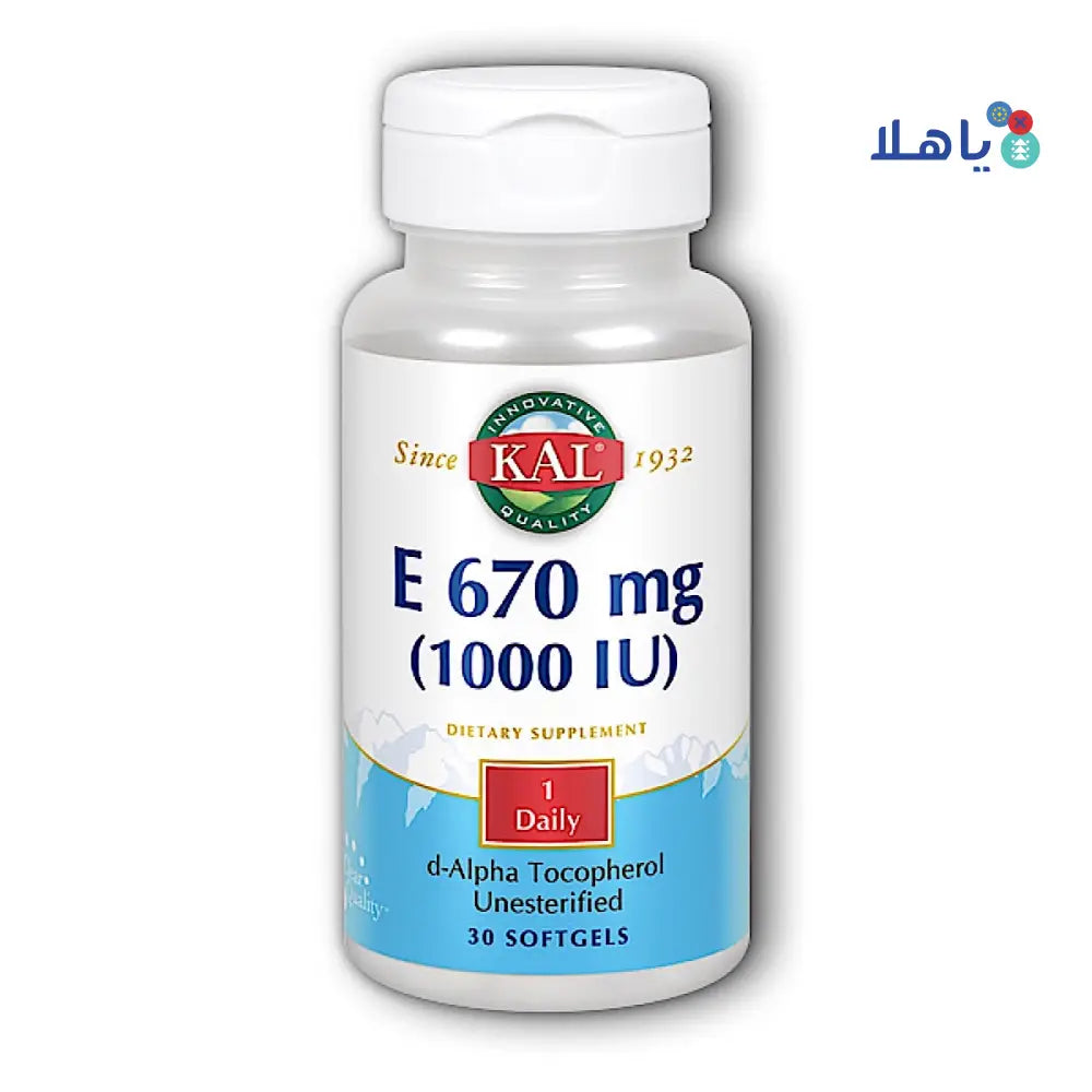 KAL VIT-E 670MG (1000 IU) 30SOFT GELS