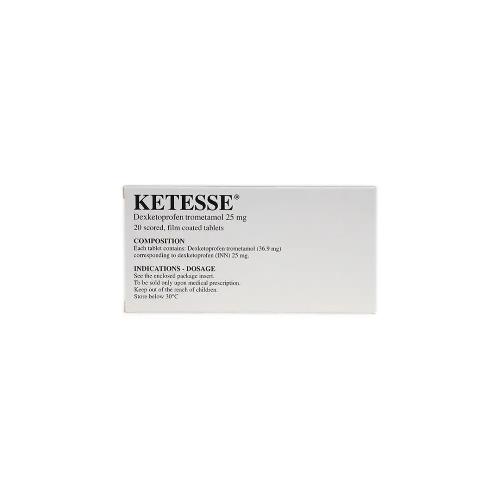 KETESSE 25MG 20 TABLETS