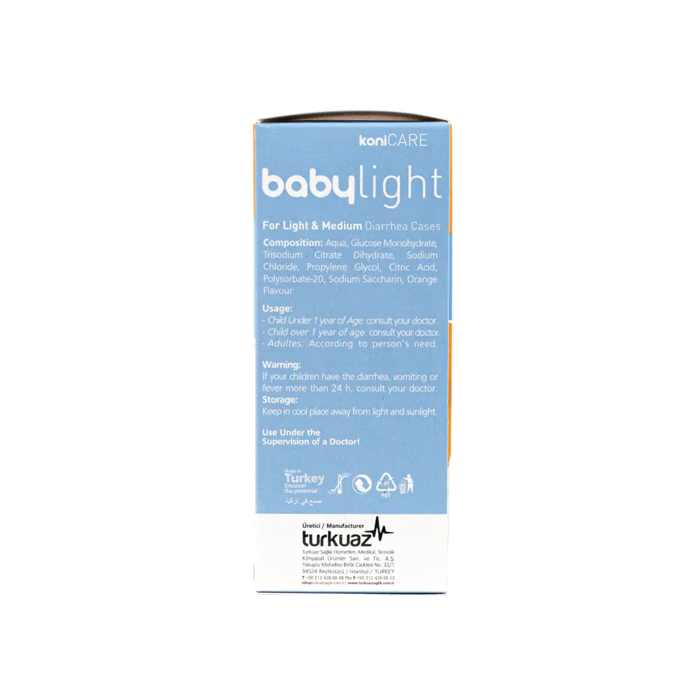 KONICARE BABYLIGHT ORAL SOLUTION 250ML - ORANGE FLAVORED