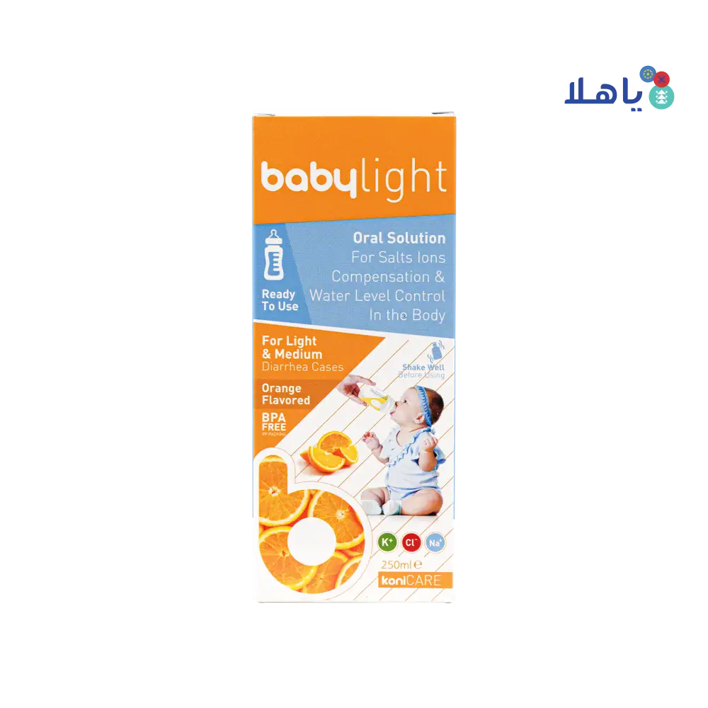 KONICARE BABYLIGHT ORAL SOLUTION 250ML - ORANGE FLAVORED