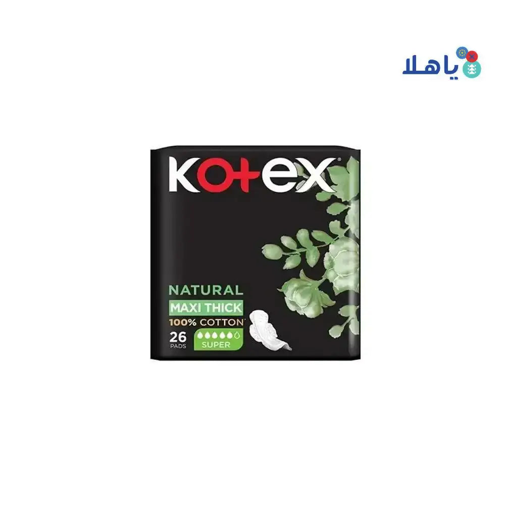 Kotex - Kotex Natural Cotton Maxi Protect Super 26Pcs - Pharmazone - 