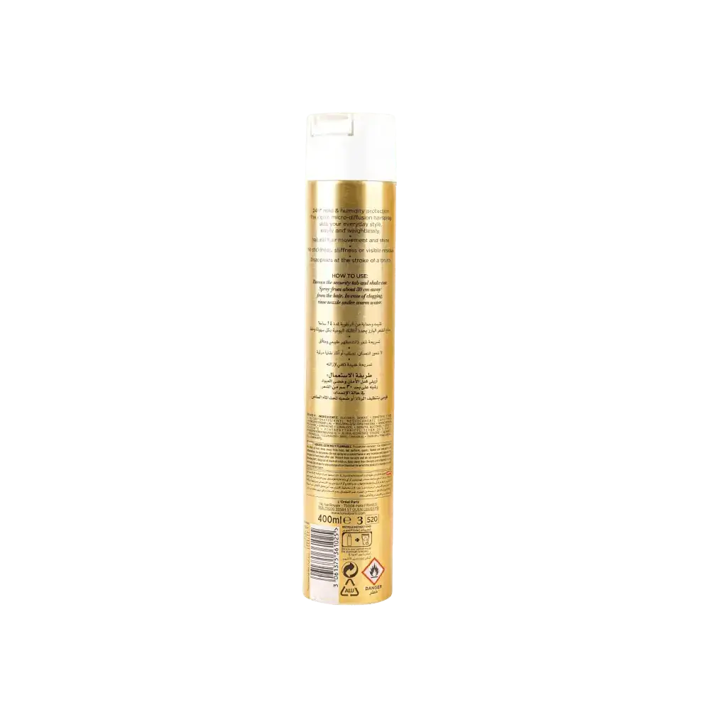 L'OREAL - Lâ€™oreal Elnett Micro - Diffusion Hairspray 400ml - Strong Hold - Pharmazone - 