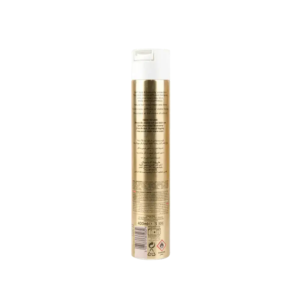 L'OREAL - Lâ€™oreal Elnett Micro - Diffusion Hairspray 400ml - Supreme Hold - Pharmazone - 