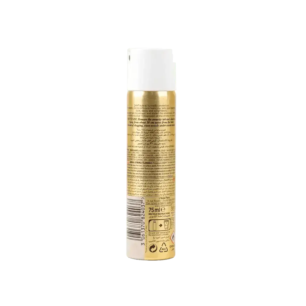 L'OREAL - Lâ€™oreal Elnett Micro - Diffusion Hairspray 75ml - Supreme Hold - Pharmazone - 