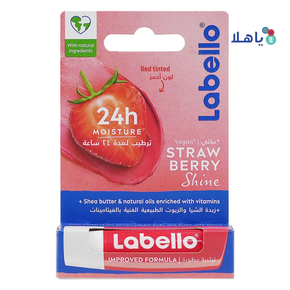 Labello 24h Moisture Lip Balm 4.8g - Strawberry Shine