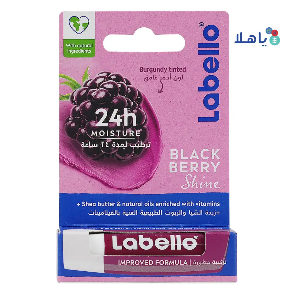 Labello 24h Moisture Lip Balm 4.8g - Black Berry Shine