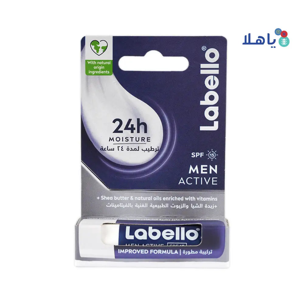 Labello 24h Moisture Lip Balm-Men Active Care