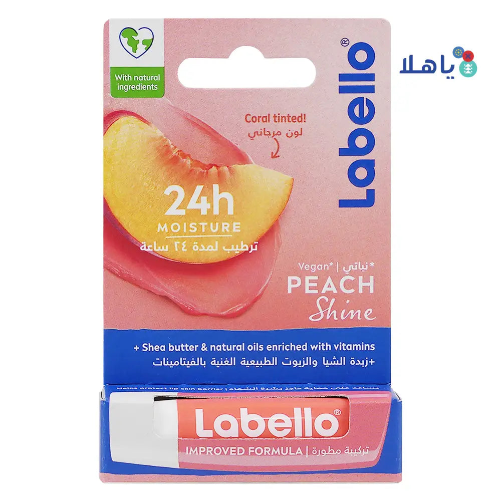 Labello 24h Moisture Lip Balm 4.8g - Peach Shine