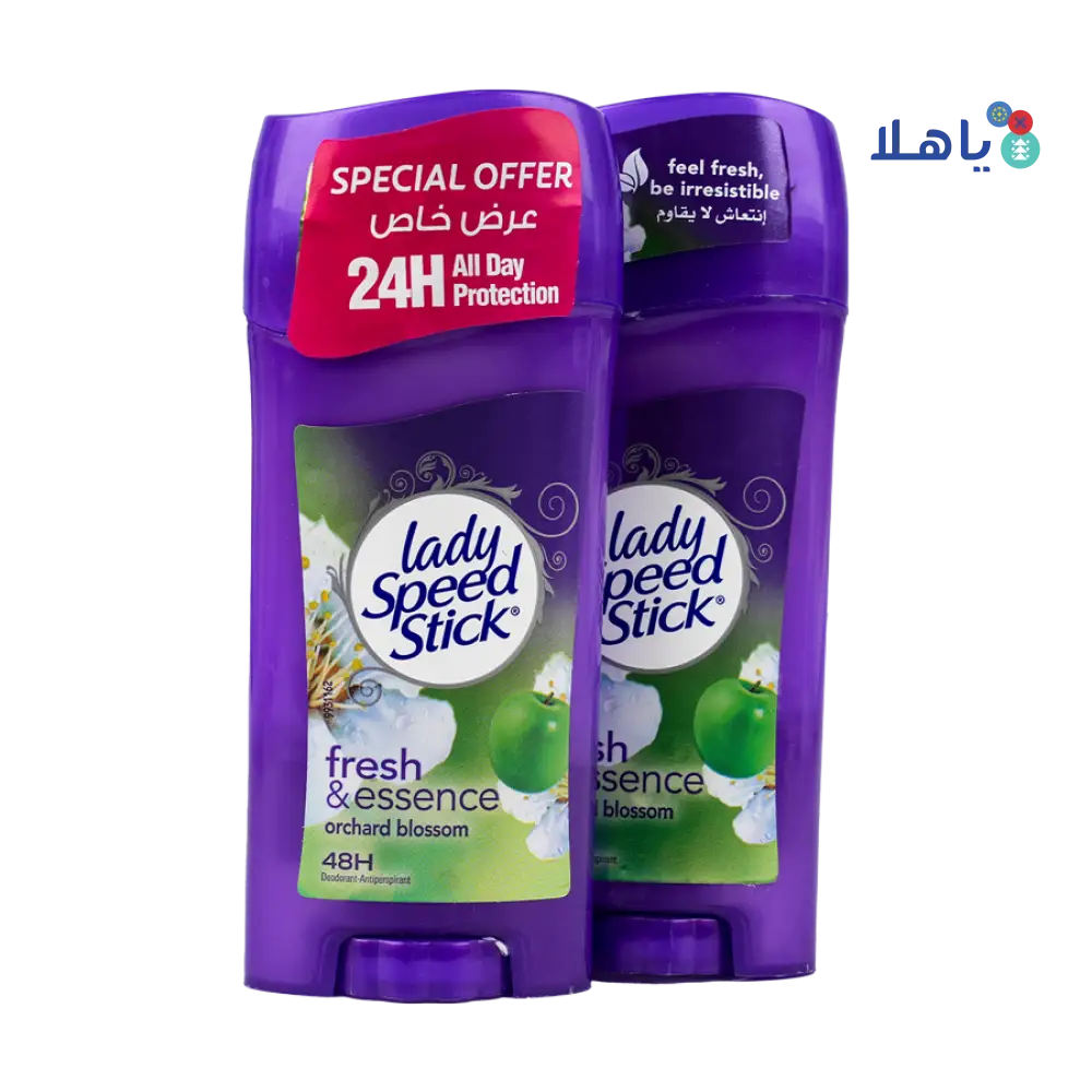 Lady Speed Stick Fresh & Essence Orchard Blossom 48h 65g 1+1