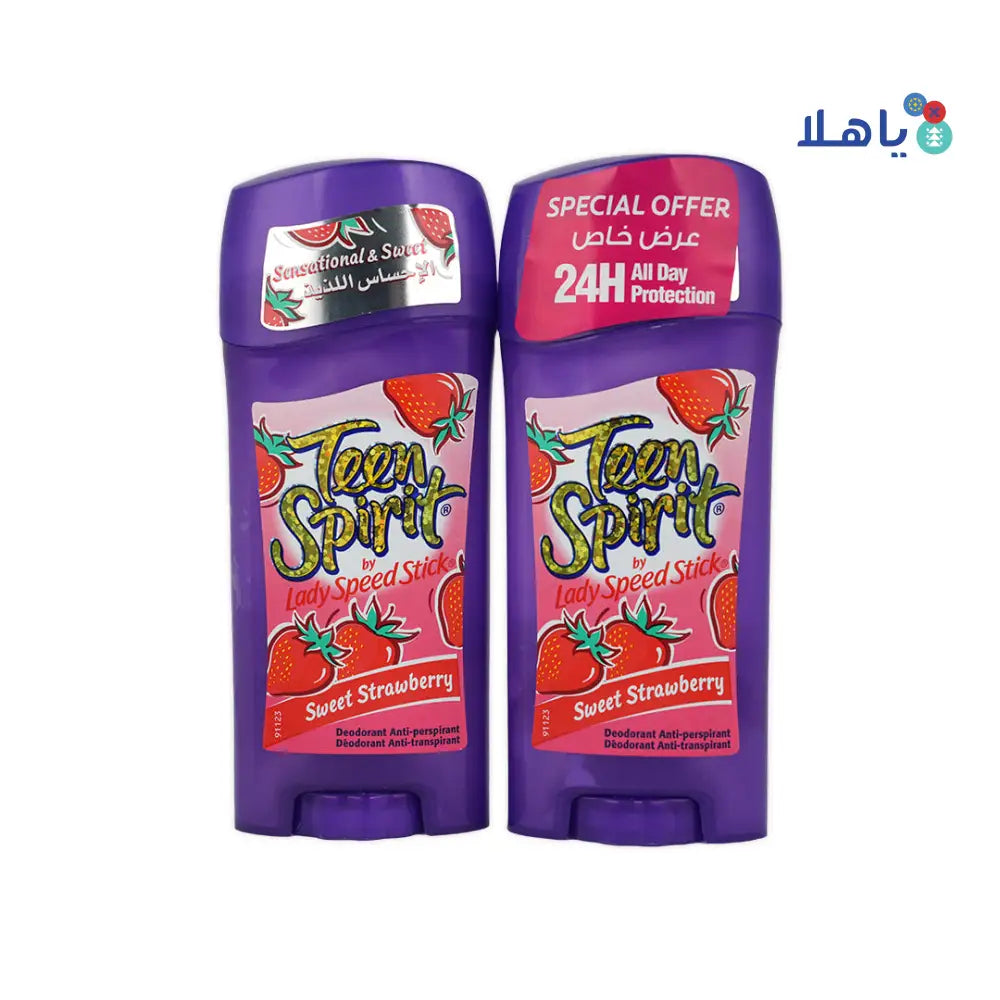 Lady Speed Stick Teen Spirit 65g-Sweet Strawberry 1+1