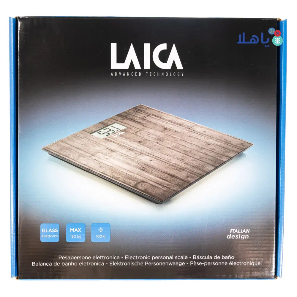 Laica Electronic Scale Dark Wood-PS1065