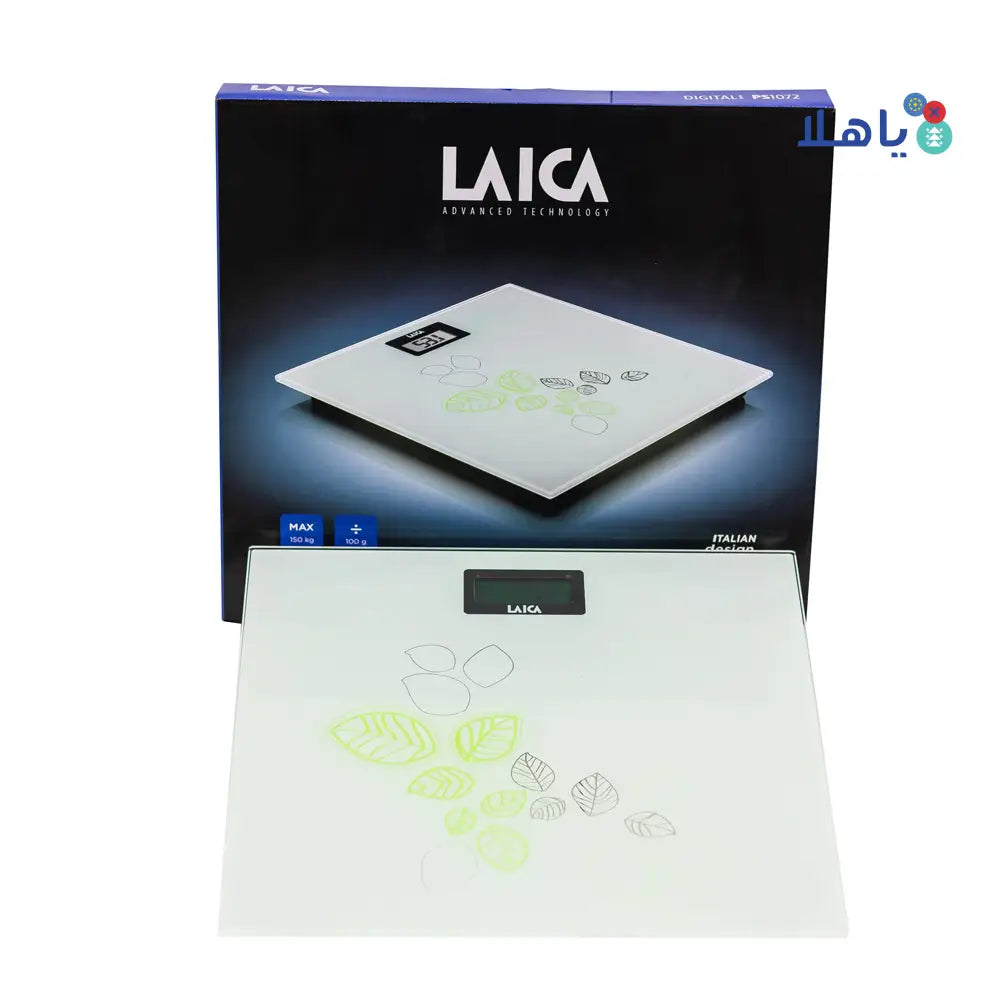 Laica Electronic Scale White With Leafs-PS1072