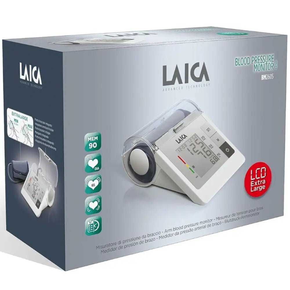 Laica - Laica Upper Arm BP Monitor Large Display White - BM2605 - Pharmazone - 