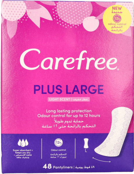 CAREFREE PLUS LARGE LIGHT SCENT 48 PADS