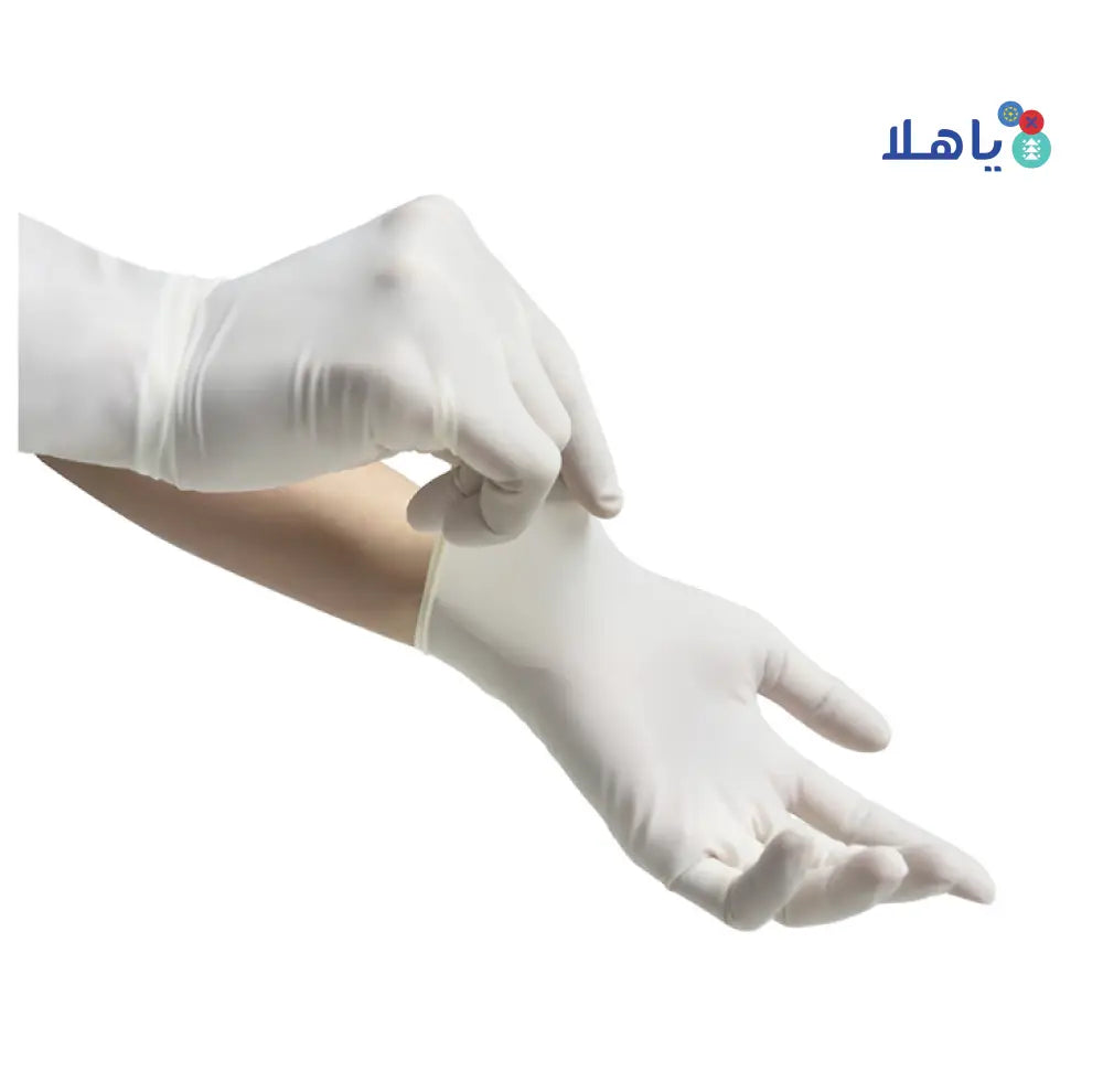 LATEX EXAMINATION POWDERED GLOVES-MEDIUM