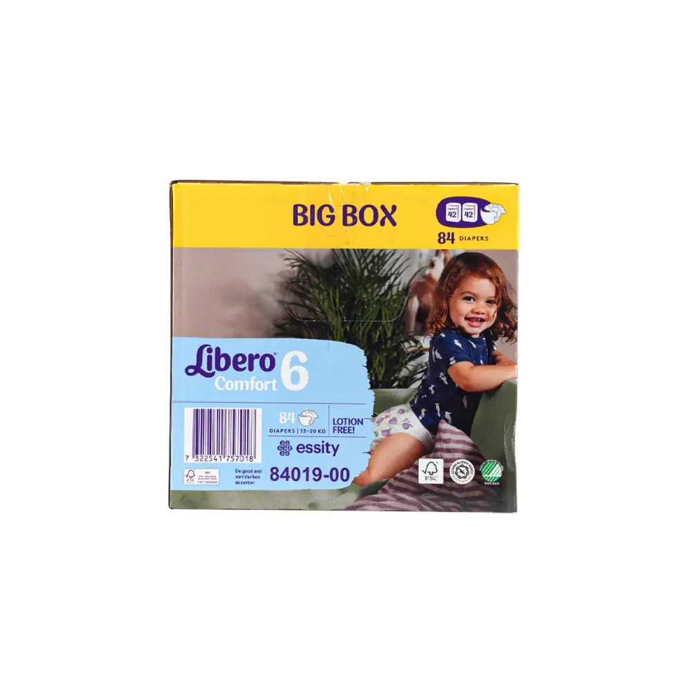 Libero Comfort No.6 (13-20Kg) Box 84Pcs