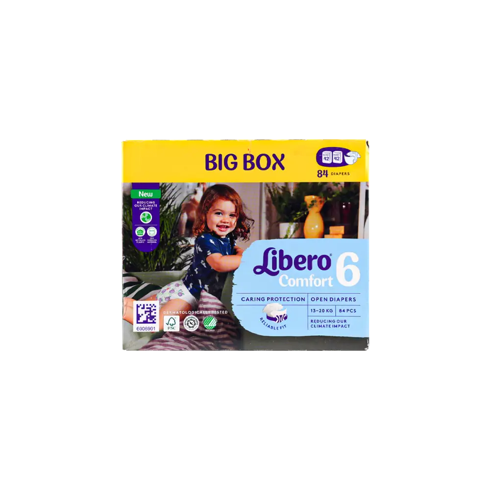 Libero Comfort No.6 (13-20Kg) Box 84Pcs