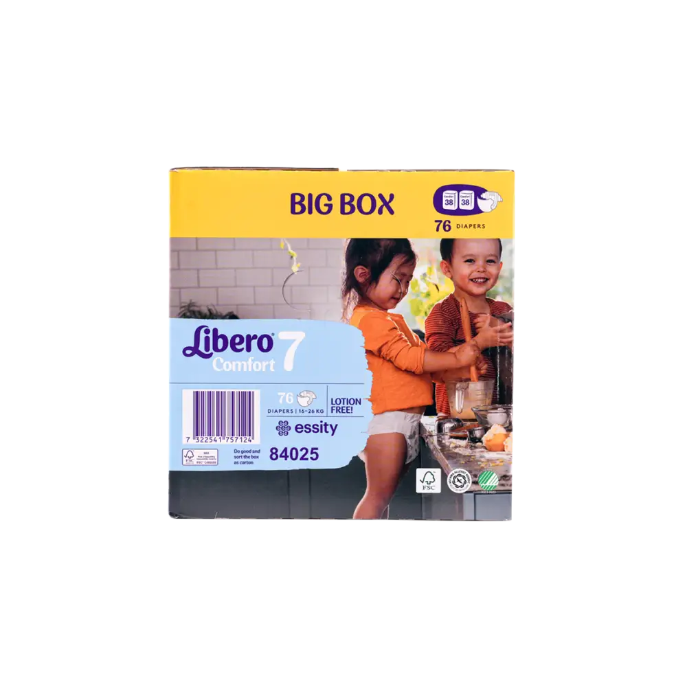 Libero Comfort No.7 (16-26Kg) Box 76Pcs