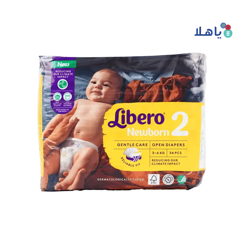 libero - Libero Newborn No.2 (3 - 6Kg) 34Pcs - Pharmazone - 