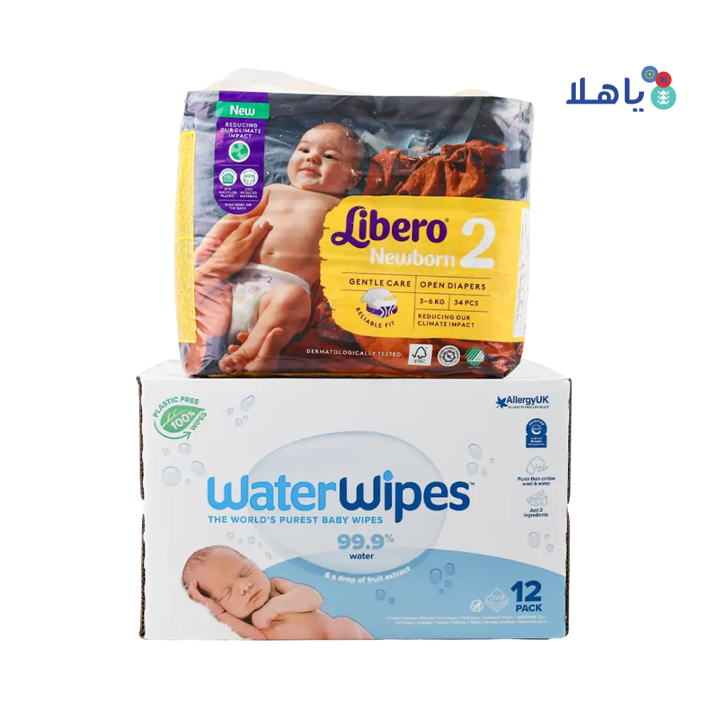 Libero Size 2 + Water Wipes Box Set-1