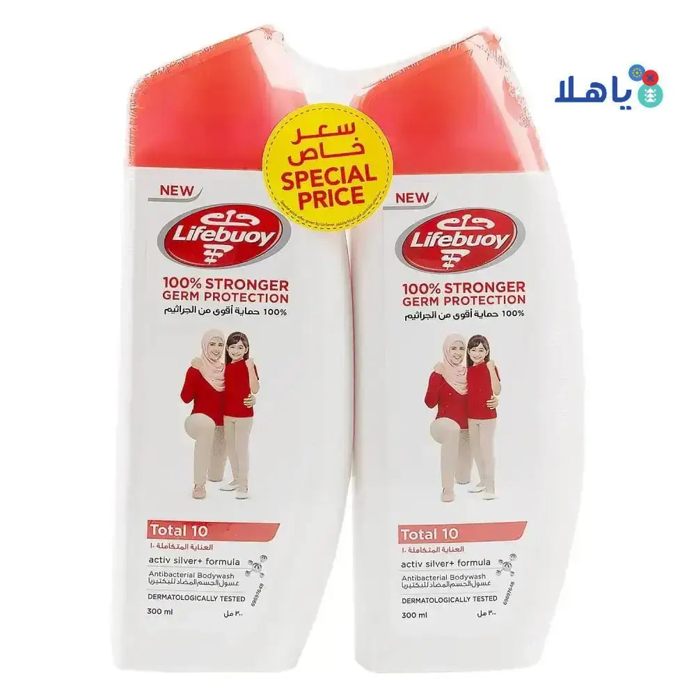 Lifebuoy - Lifebuoy Bodywash 2X300ml - Total 10 - Pharmazone - 